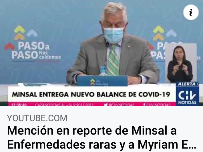 MENCIÓN EN REPORTE DE MINSAL A MYRIAM ESTIVILL